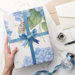 Hydrangea Floral Wrapping Paper | Elegant Garden  Cadeaupapier