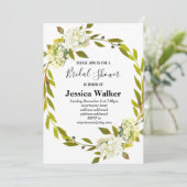 Hydrangea florale vrijgezellenfeest kaart (Staand voorkant)