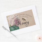  Hydrangea flower & bee Honey Label Kraft (Envelop)