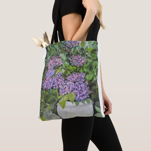 Hydrangea Flower Canvas tas (Dichtbij)