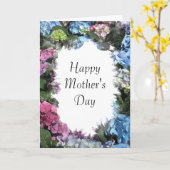 Hydrangea Flower Frame Happy Mothers Day Kaart (Gele Bloem)