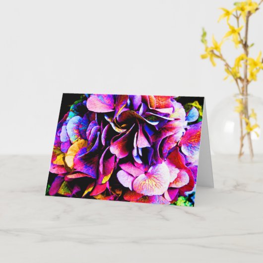 Hydrangea Flower Kaart (Gele Bloem)