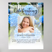 Hydrangea Flower Life Celebration Fotobegrafenis Poster (Voorkant)