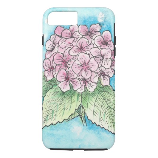 Hydrangea Flower-ontwerp op iPhone-draagtas Case-Mate iPhone Case (Achterkant)