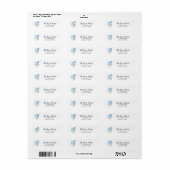 Hydrangea Flower Painting Return Address Label (Full Sheet)