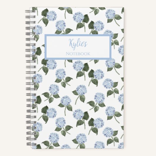 Hydrangea Flower Personalized Journal Notebook Notitieboek (Voorkant)