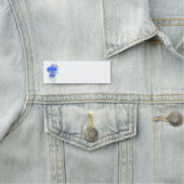 Hydrangea Flower Waterverf tinten blauw Naamplaatje (In situ)