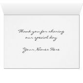 Hydrangea Flower Wedtable Place Card (Binnen Horizontaal (Onder))