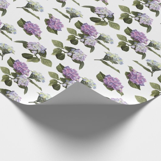 Hydrangea Flowers Cadeaupapier (Hoek)