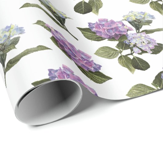Hydrangea Flowers Cadeaupapier (Rol Hoek)