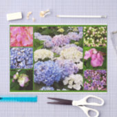 Hydrangea Flowers Collage-TISSUE WRAPPING PAPER Tissuepapier (Craft)