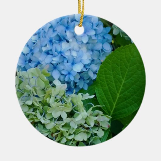 Hydrangea Flowers Keramisch Ornament (Voorkant)