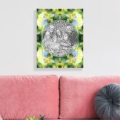 Hydrangea Flowers Lijst Creëer Uw eigen foto Canvas Afdruk (Insitu (Woonkamer))