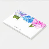 Hydrangea Flowers, Waterverf, gepersonaliseerd Post-it® Notes (Schuin)