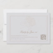Hydrangea Formele Elegante Ivoor QR Wedding Respon (Voorkant)