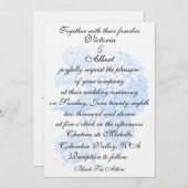Hydrangea FORMELE WEDDINGINVITATIE Kaart (Voorkant / Achterkant)