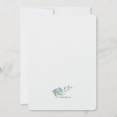 Hydrangea Frame Photo Anniversaire Invitation (Dos)