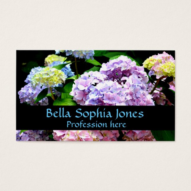 Hydrangea garden, rose, bleu, purple floral (Devant)