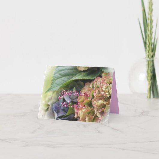 Hydrangea Get Well Wishes- voor elke gelegenheid Kaart (Voorkant)