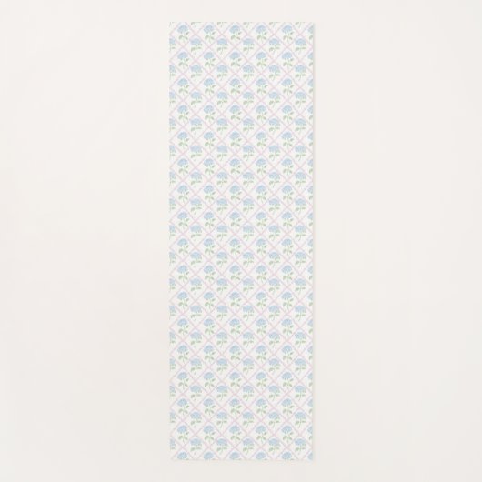 Hydrangea & Gingham Yoga Mat (Voorkant)