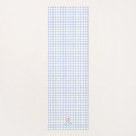 Hydrangea & Gingham Yoga Mat (Achterkant)