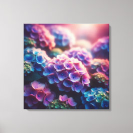 Hydrangea Harmony: De stralende symfonie van de Na Canvas Afdruk