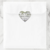 Hydrangea hart bruiloft Sticker (Tas)