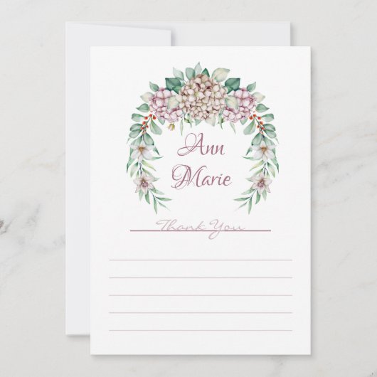 Hydrangea Hartelijk dank Bedankkaart (Voorkant)