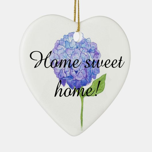 Hydrangea-hartversiering Keramisch Ornament (Rechts)