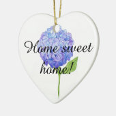 Hydrangea-hartversiering Keramisch Ornament (Links)