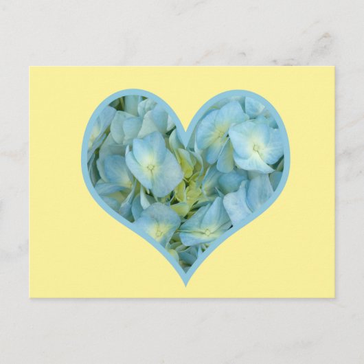 Hydrangea Heart Briefkaart (Voorkant)