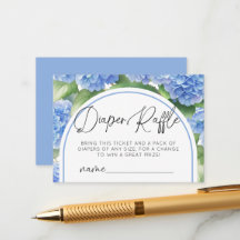 Hydrangea Het is een Boy Diaper Raffle Baby shower