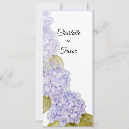 Hydrangea-hoeden van Violet Blue Kaart (Voorkant)