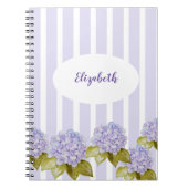Hydrangea-hoeden van Violet Blue Notitieboek (Voorkant)