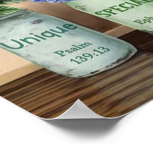 Hydrangea & Hummingbird God zegt dat je bent Poster (Hoek)