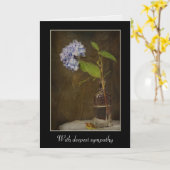 Hydrangea in flessympathie kaart (Gele Bloem)