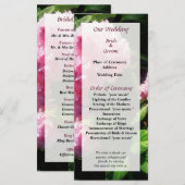 Hydrangea in het Sunshine Wedding Programme Programma (Voorkant / Achterkant)