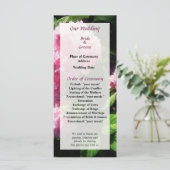 Hydrangea in het Sunshine Wedding Programme Programma (Staand voorkant)
