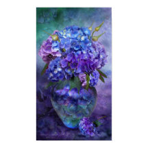 Hydrangea in Hydrangea Vase Poster/Afdruk