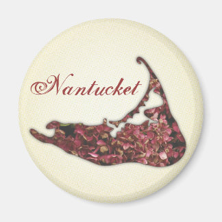 Hydrangea Kaart van Nantucket Island, Massachusett Magneet