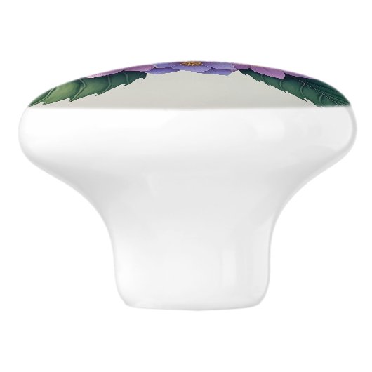 hydrangea keramische knop (Zijkant)