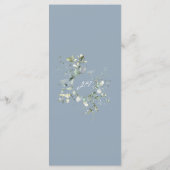 Hydrangea Kleur en Groene bladeren Flat Menu. Menu (Achterkant)