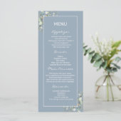 Hydrangea Kleur en Groene bladeren Flat Menu. Menu (Staand voorkant)