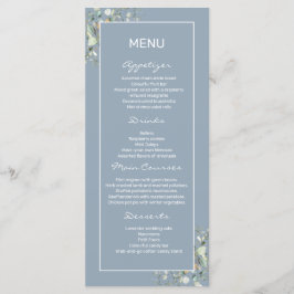 Hydrangea Kleur en Groene bladeren Flat Menu. Menu