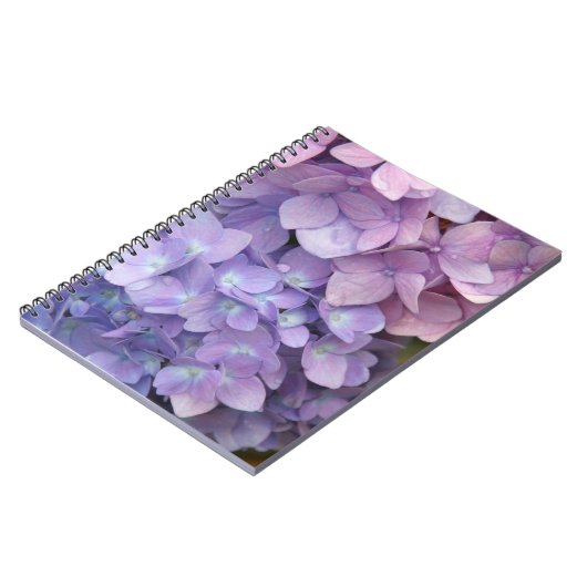 Hydrangea-laptop met rechts/links gebruik notitieboek (Linkerzijde)