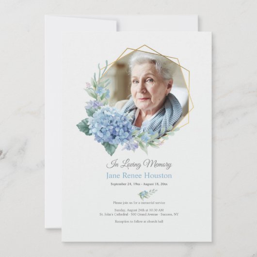 Hydrangea Lijst Fotofering van het leven Kaart (Voorkant)