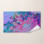 Hydrangea Limelight Élégant Bleu foncé et Magenta (Serviette à main)