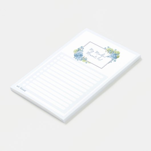 Hydrangea Love 'Mijn Mindful Moments Lijsten' Post-it® Notes (Schuin)