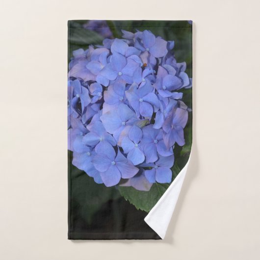 Hydrangea macrophylla violette rustique (Serviette à main)
