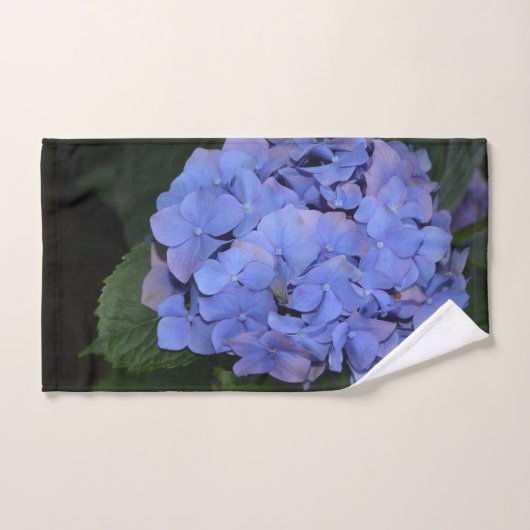 Hydrangea macrophylla violette rustique (Serviette à main)